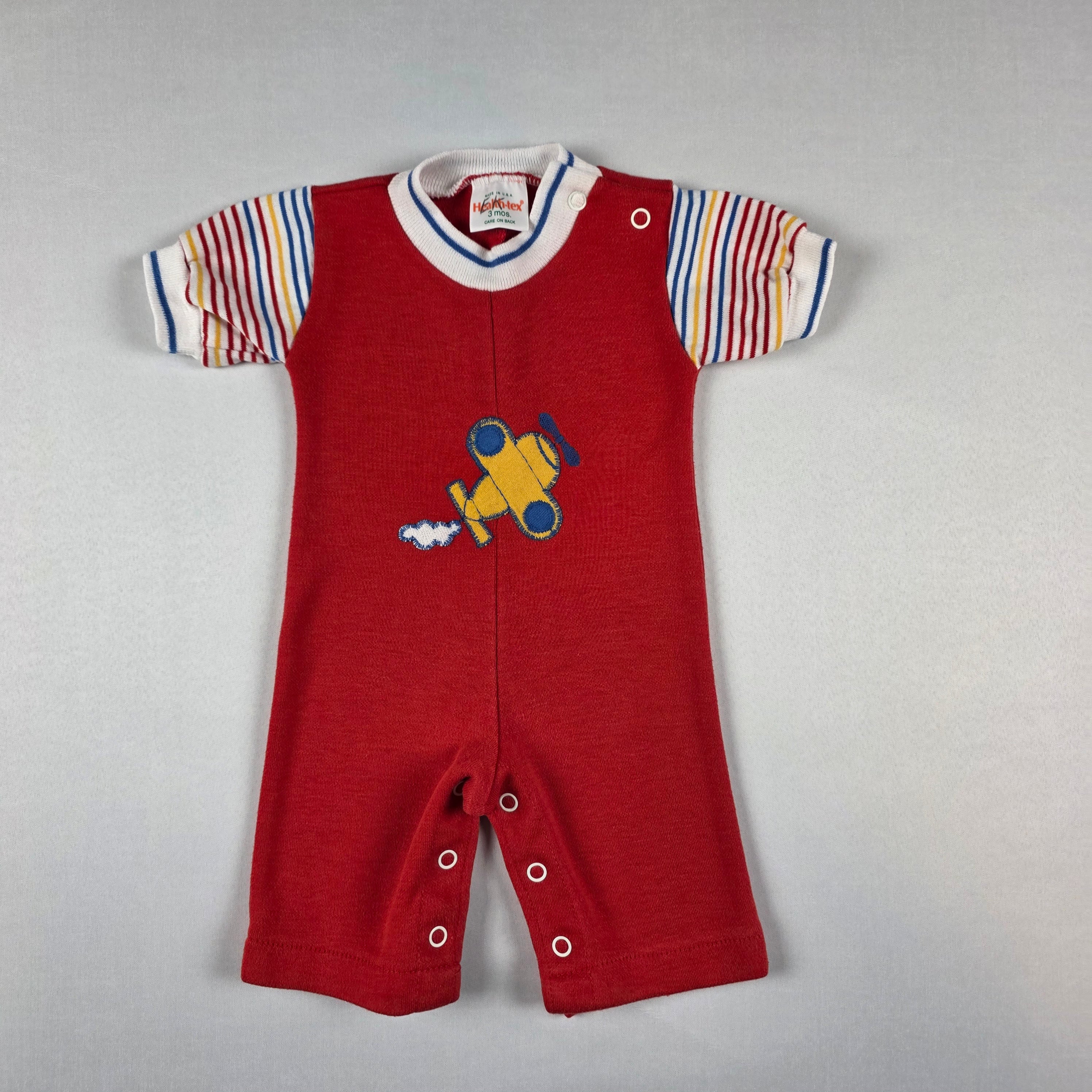 Vintage Health-Tex Airplane Romper | 3 Months | Made in USA