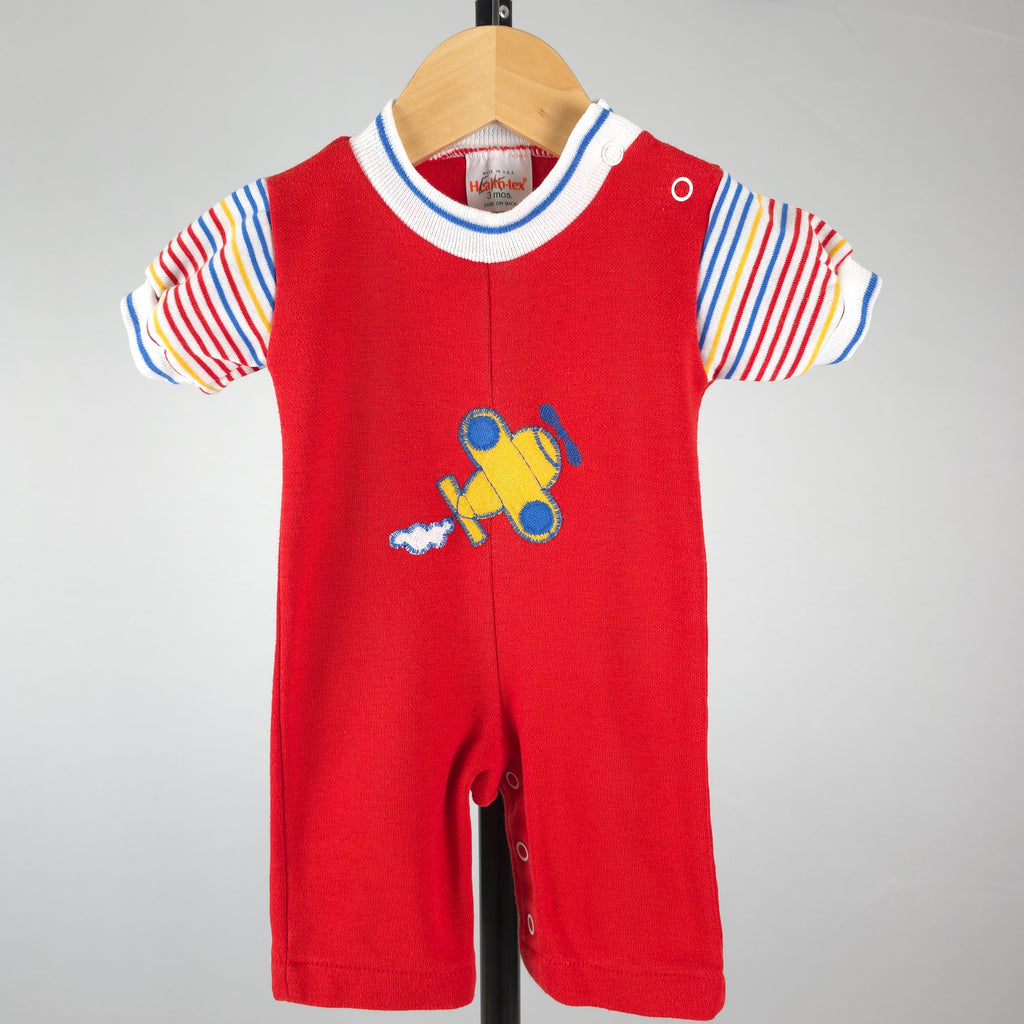 Vintage Health-Tex Airplane Romper | 3 Months | Made in USA