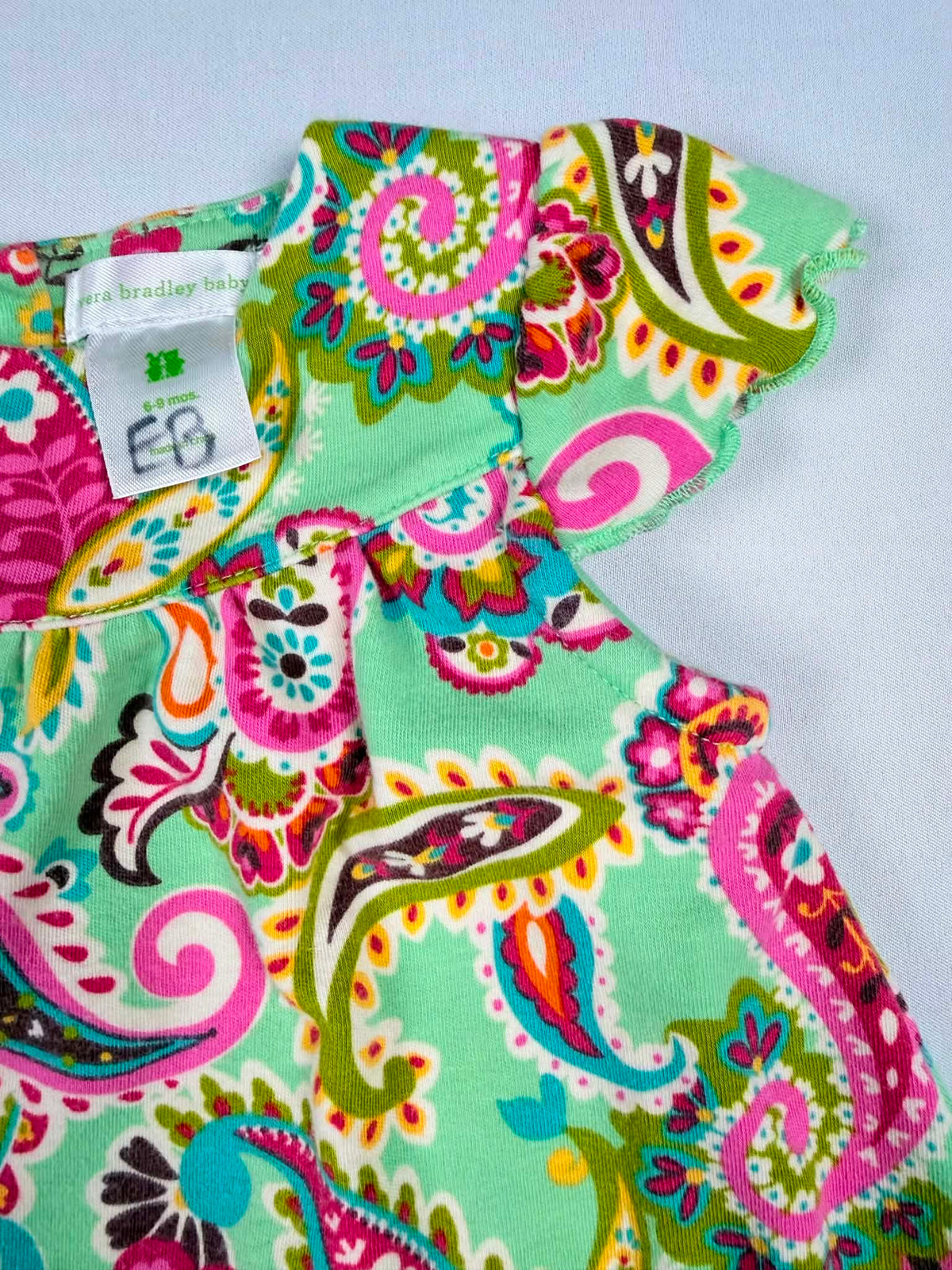 Vera Bradley Baby Paisley Flutter Dress & Floral Ruffle Bloomer Set | 6-9M