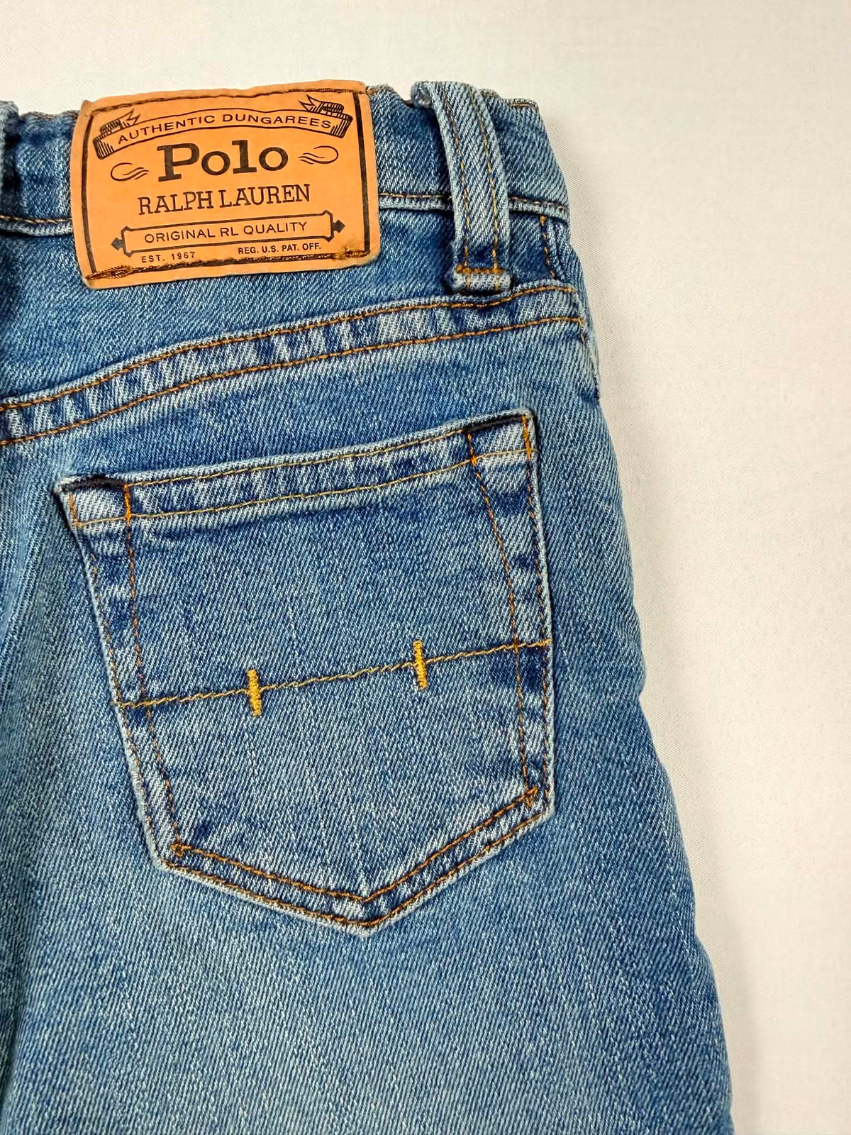 Polo Ralph Lauren Authentic Dungarees jeans back view size 4T medium wash