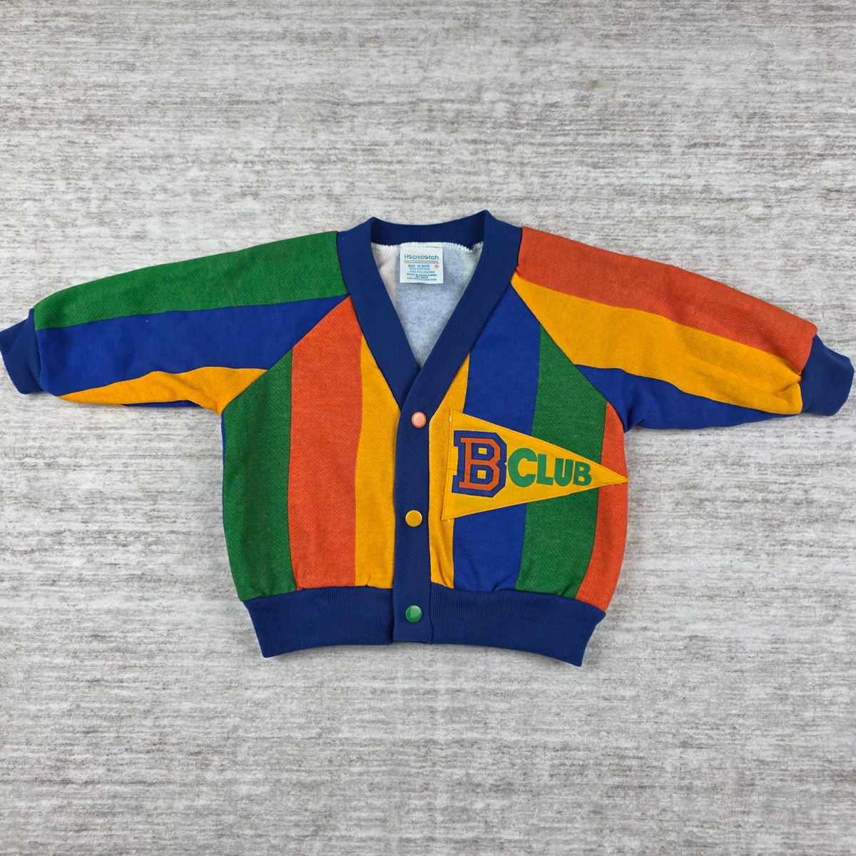 Yellow long-sleeve top and blue corduroy pants