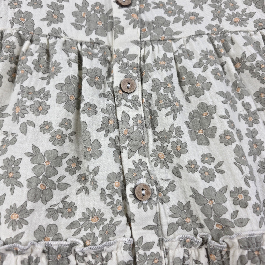 Matching gray floral bloomers