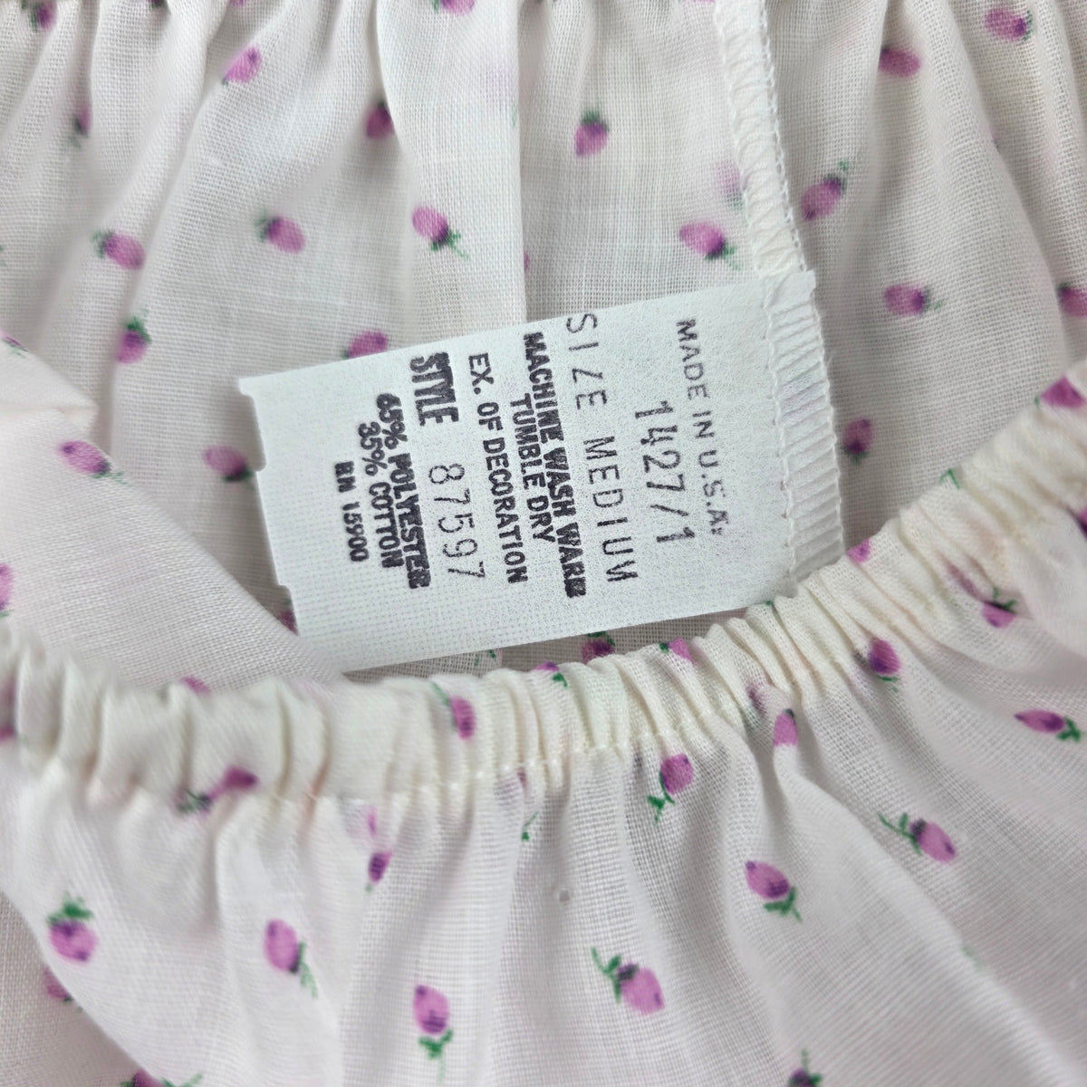 Made in USA fabric and style label