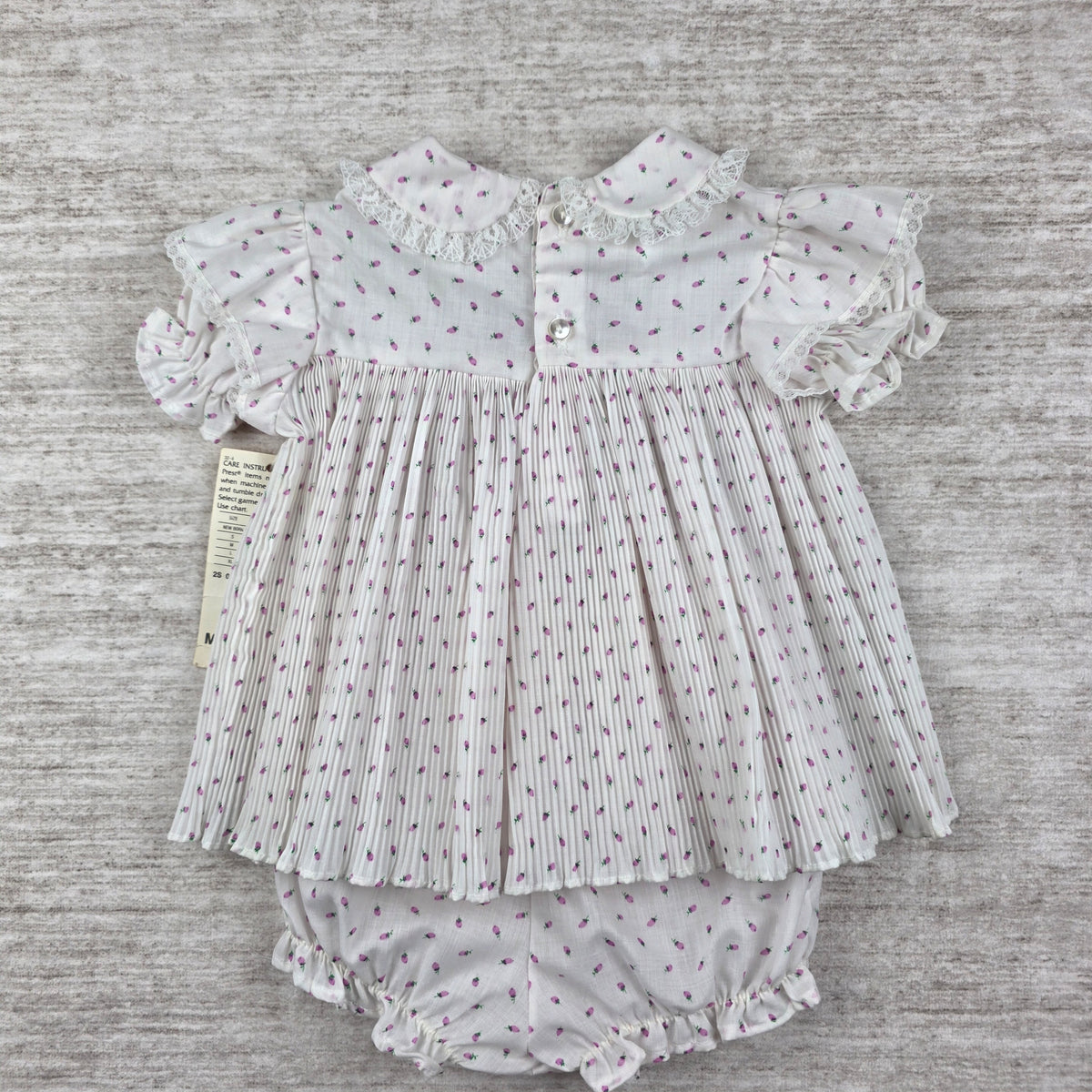 Back of rosebud dress and bloomers