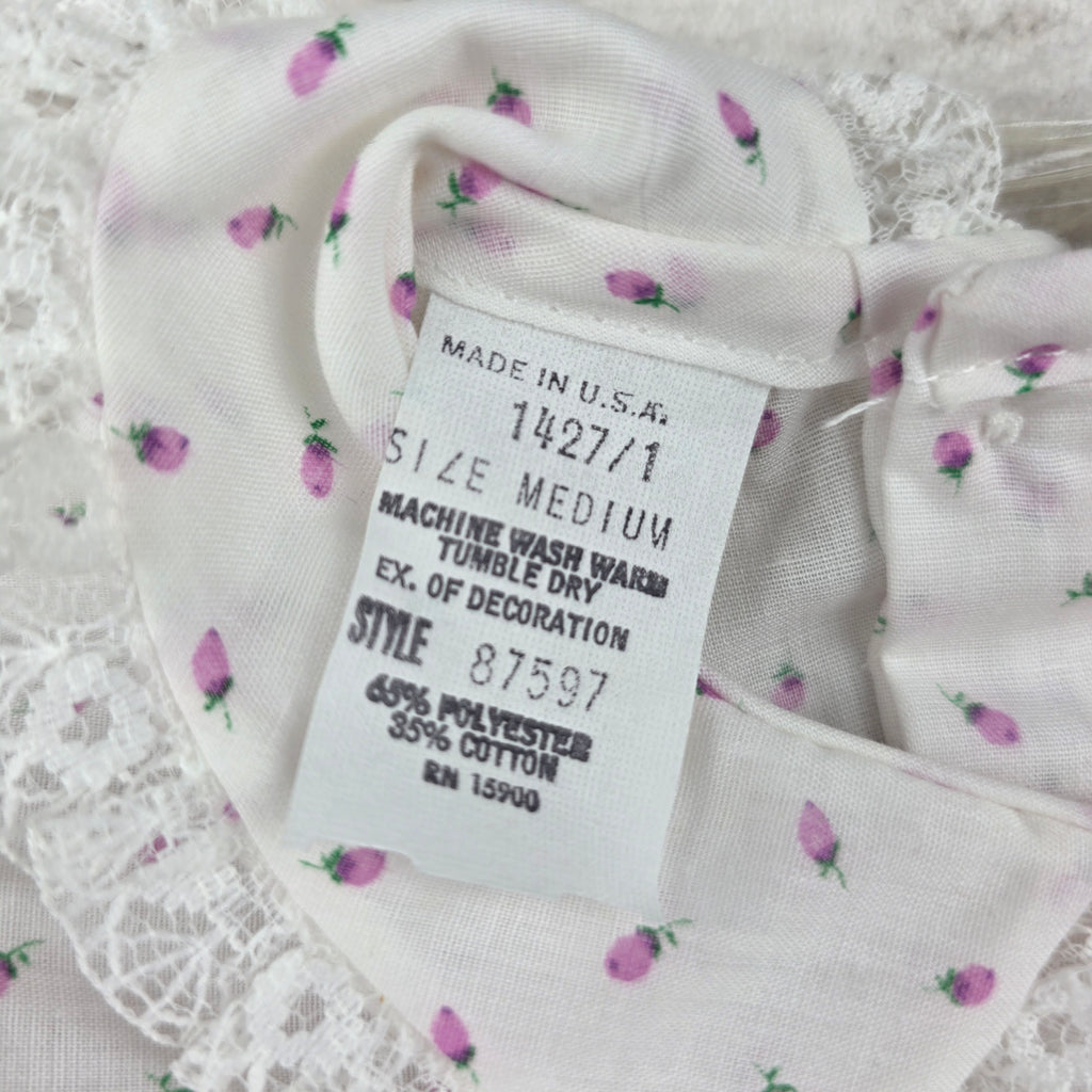 Original hangtag size chart and care instructions