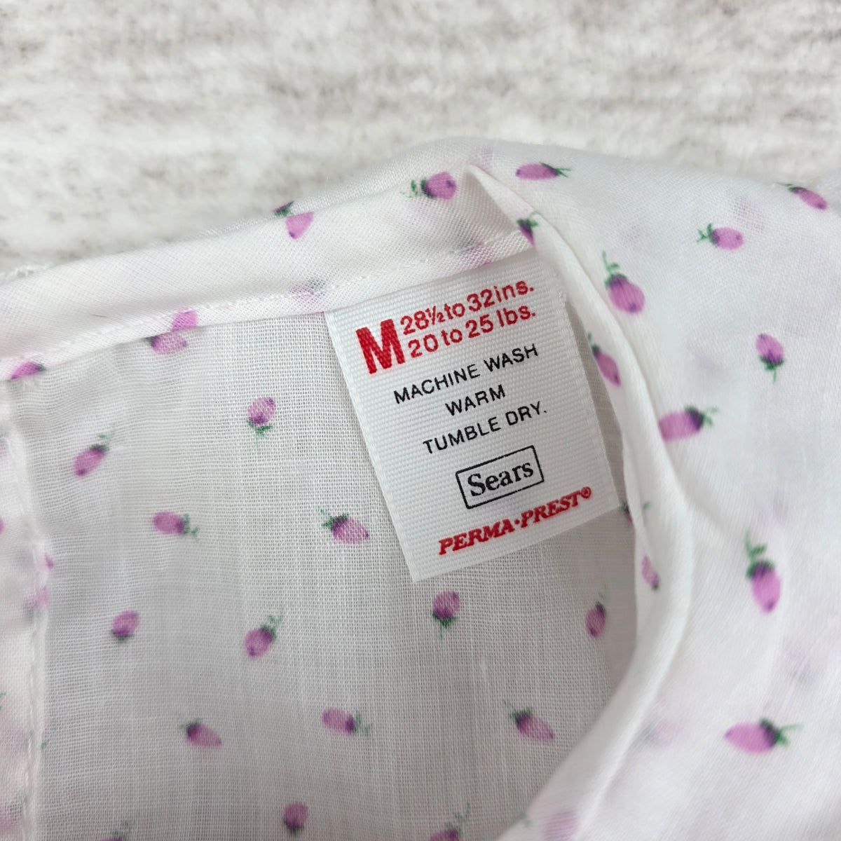 Bloomers fabric and care label