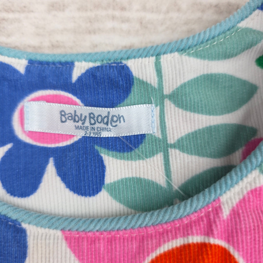 Baby Boden Bold Floral Corduroy Dress | 2-3Y