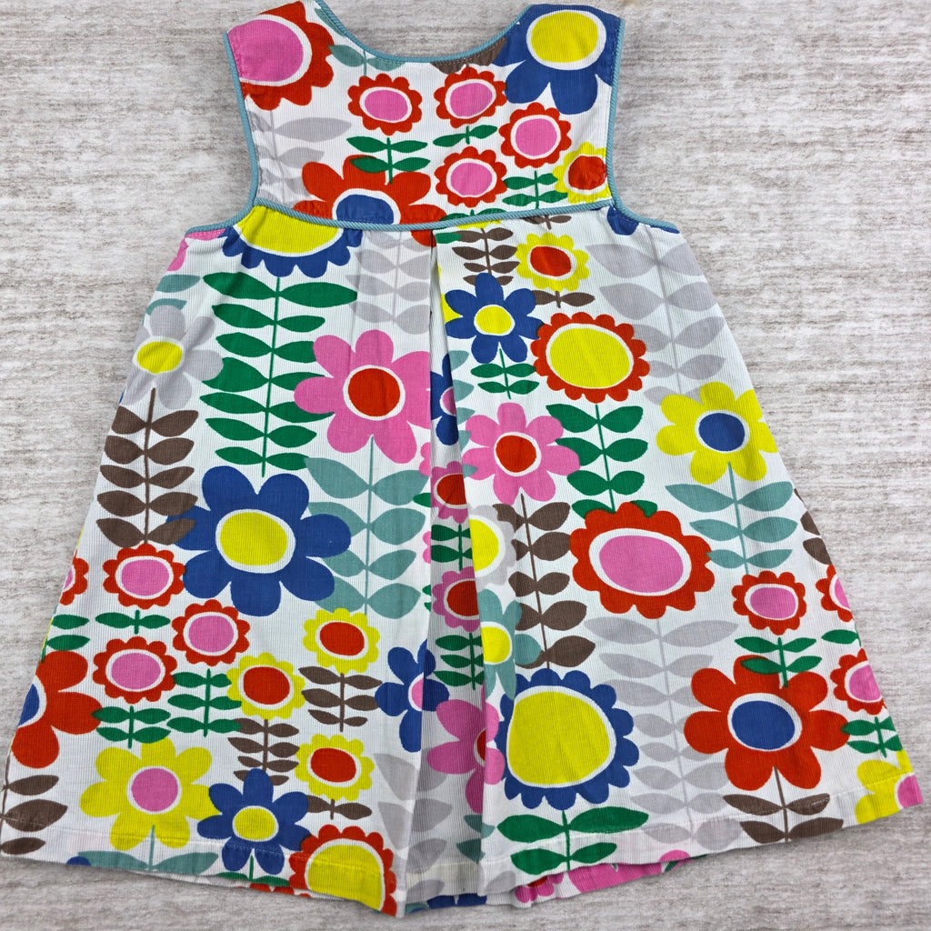 Baby Boden Bold Floral Corduroy Dress | 2-3Y