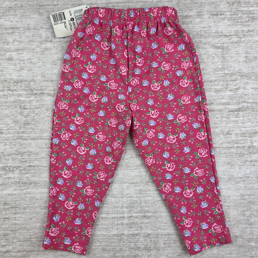 Vintage Baby B'gosh Floral Leggings | 24 Months |