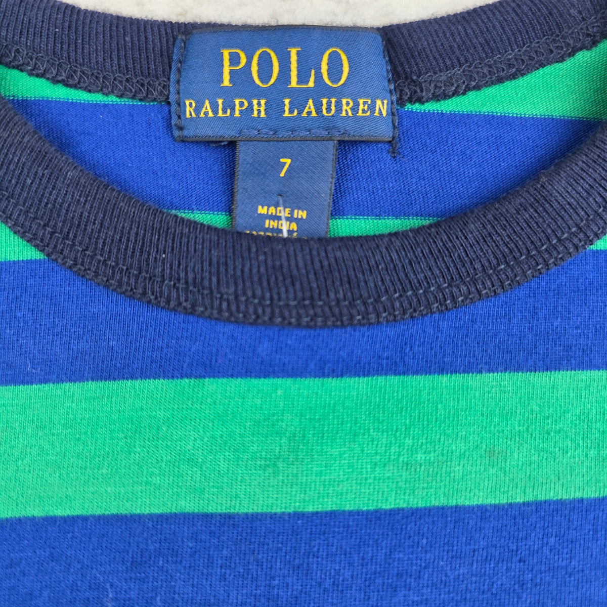 Polo Ralph Lauren Boys Colorblock Stripe Tee | Size 7