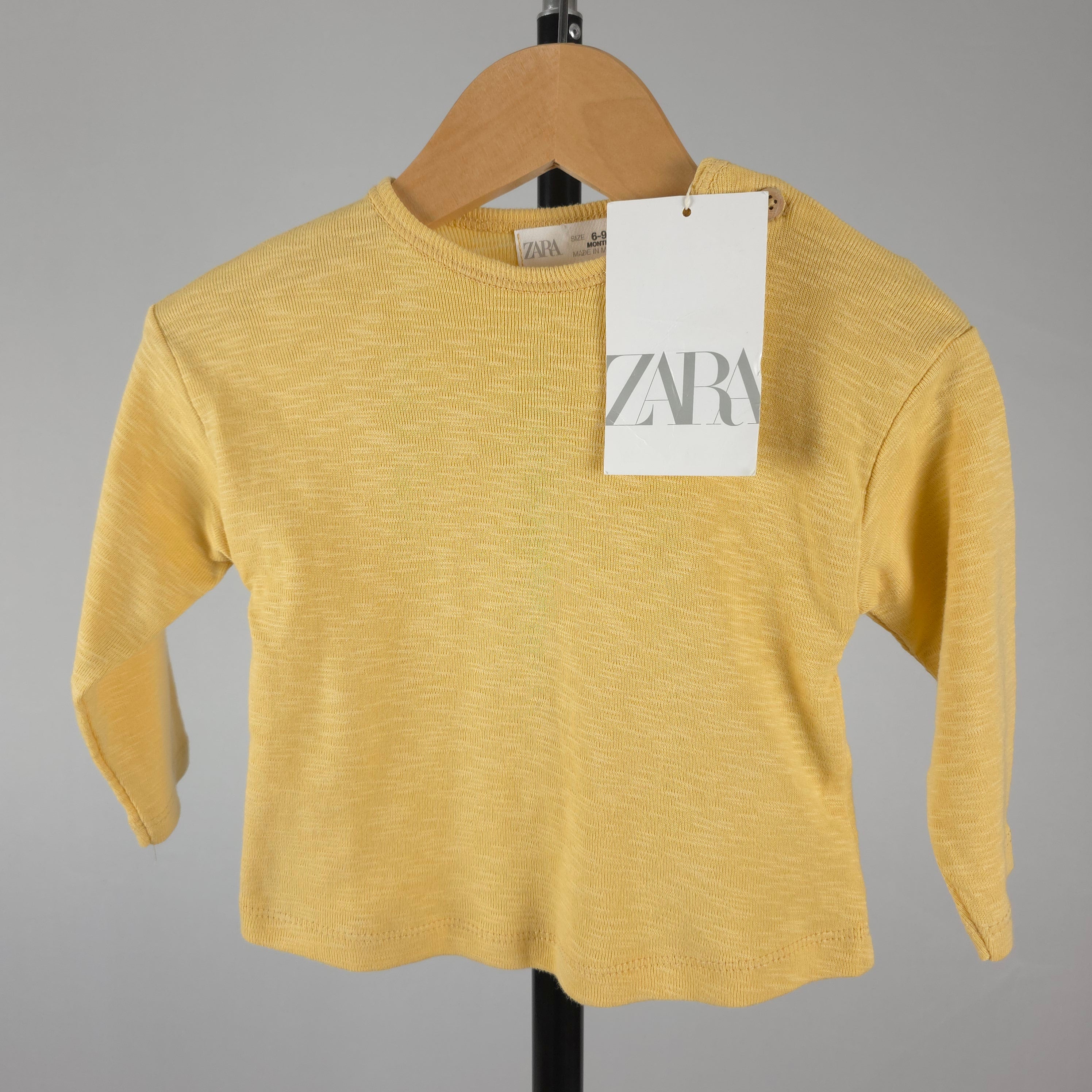 Zara Baby Cotton Long Sleeve Top | 6–9 Months | NWT