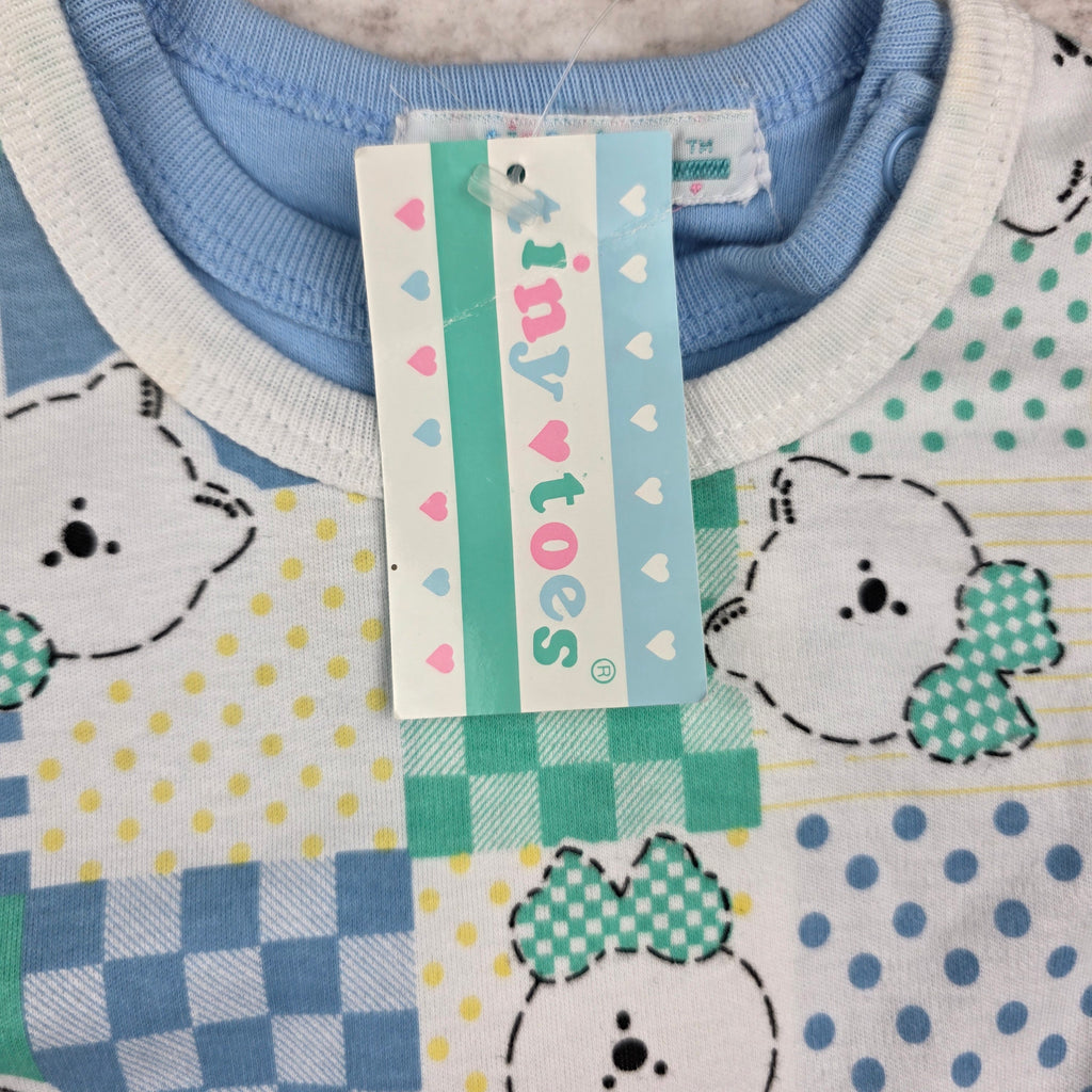 Tiny Toes Vintage Bear Patchwork 2-Piece Set | 18M | NWT