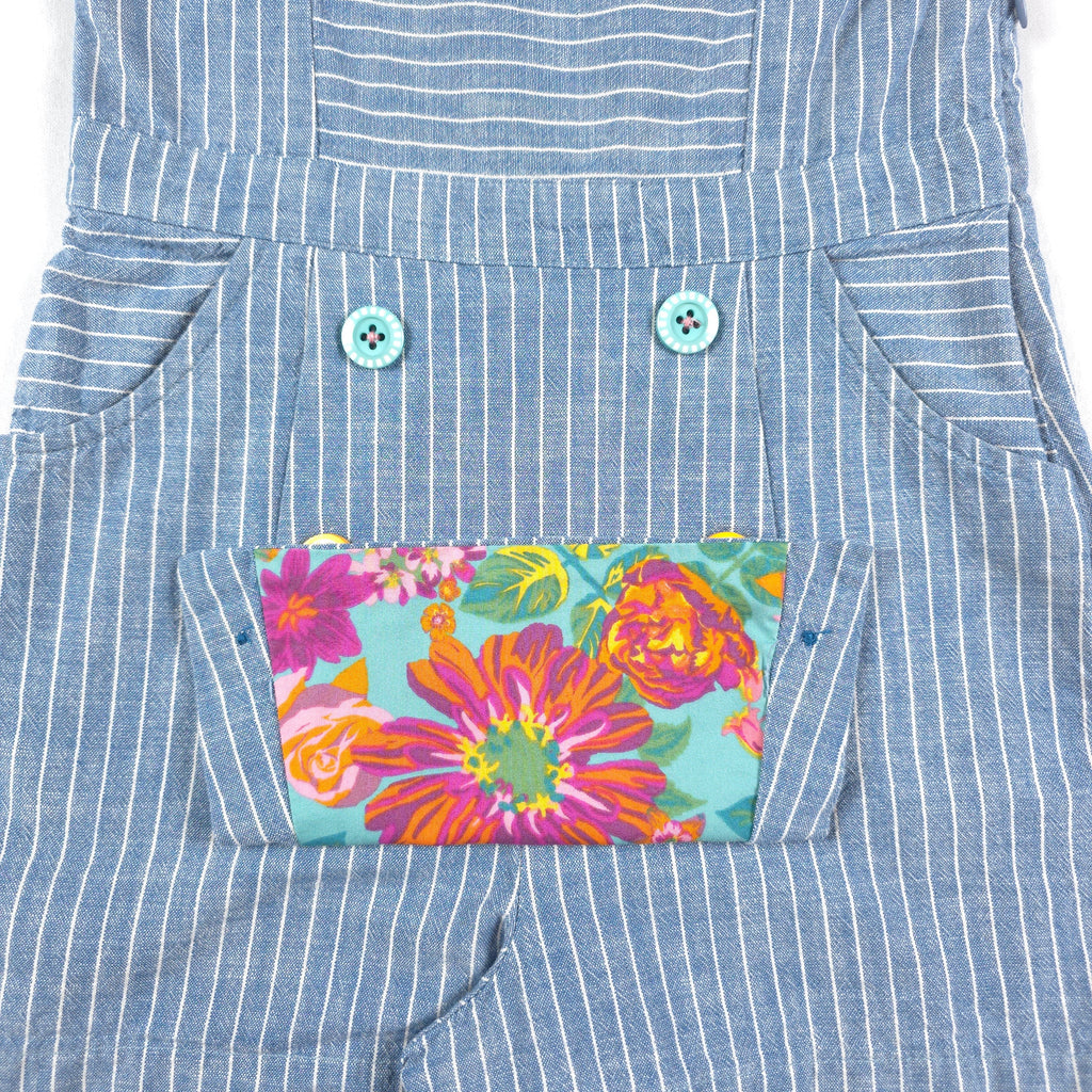 Matilda Jane Blue Pinstripe Ruffle Dress | Size 4