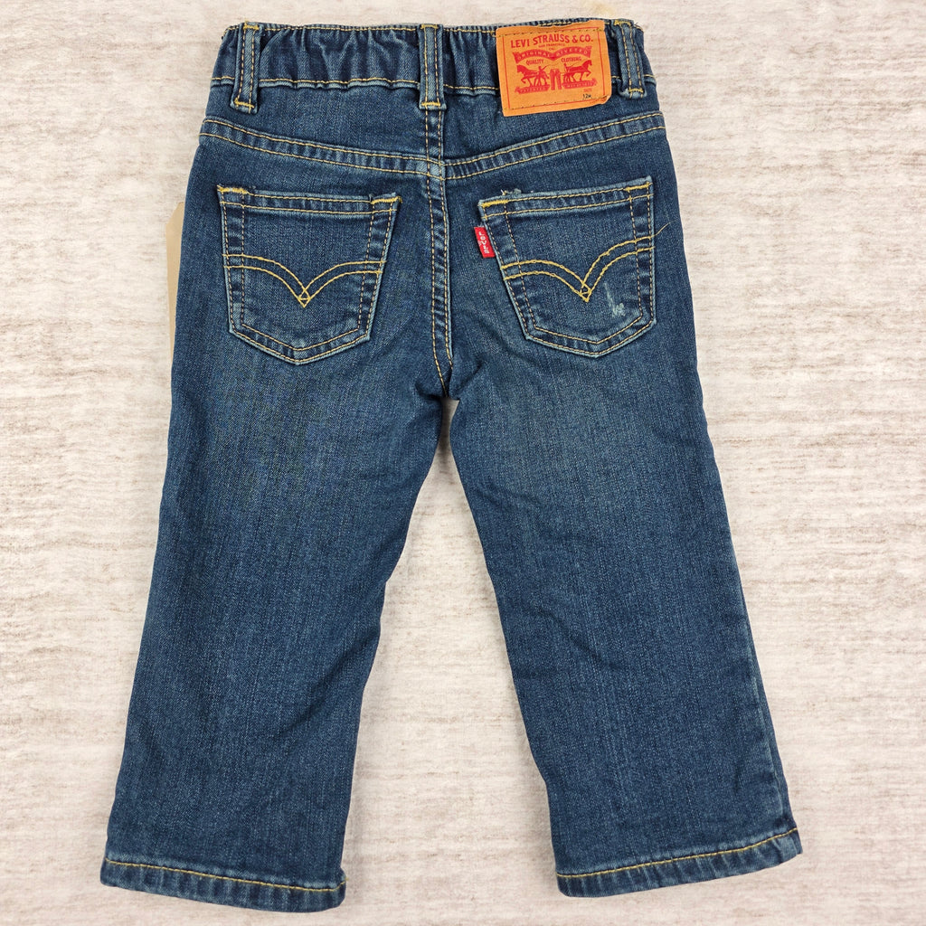 Levi's Pull-On Pant Jeans Medium Wash Distressed | 12M | NWT