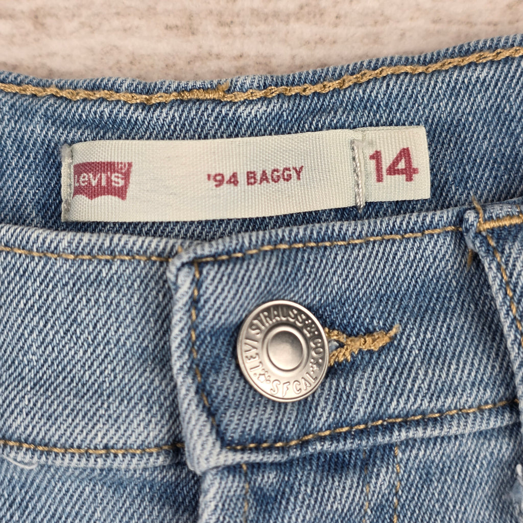 Levi's '94 Baggy Jeans Light Wash Distressed | Size 14