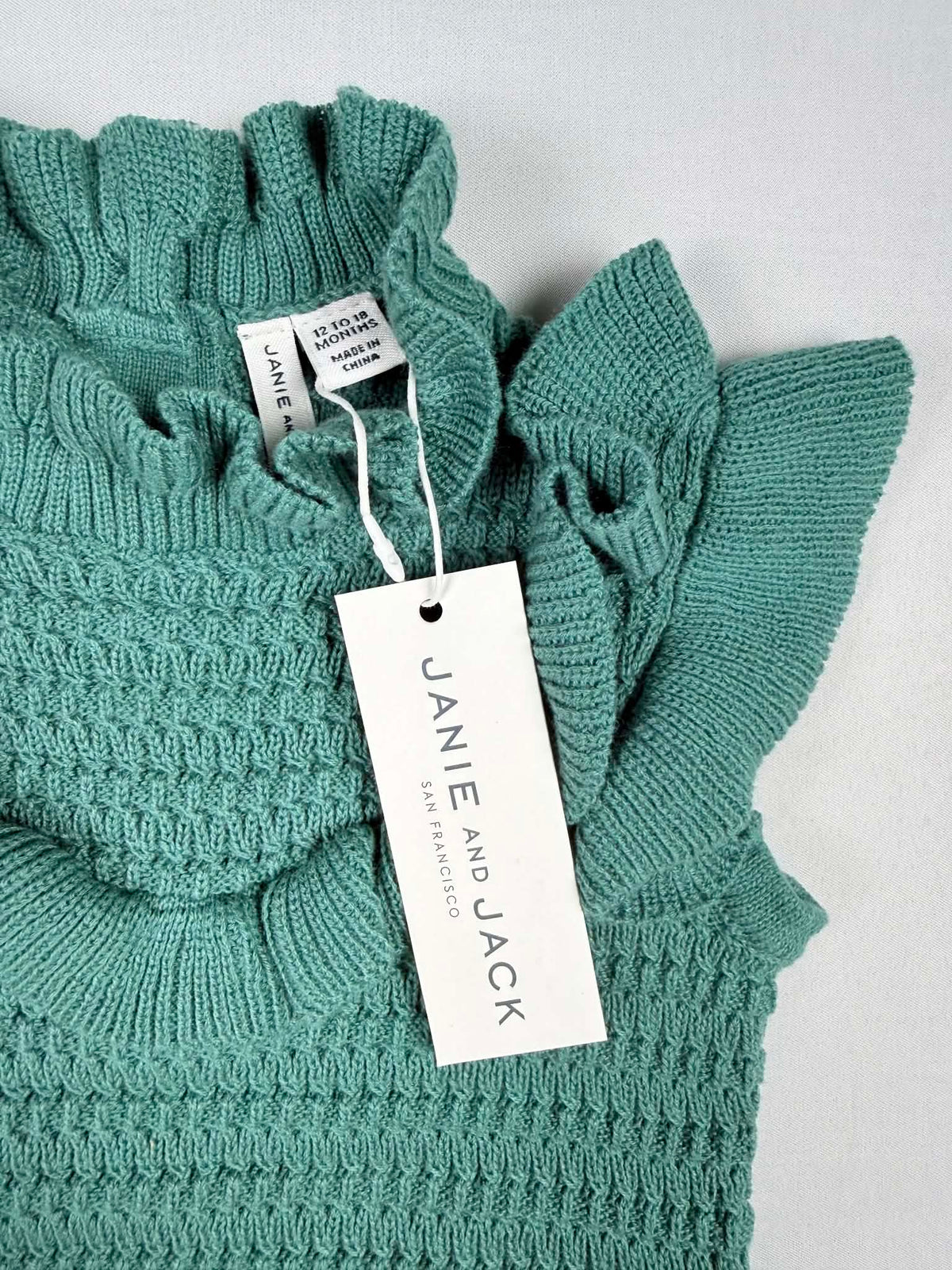 Janie and Jack Ruffle Knit Sweater Vest & Legging Set | 12-18M | NWT