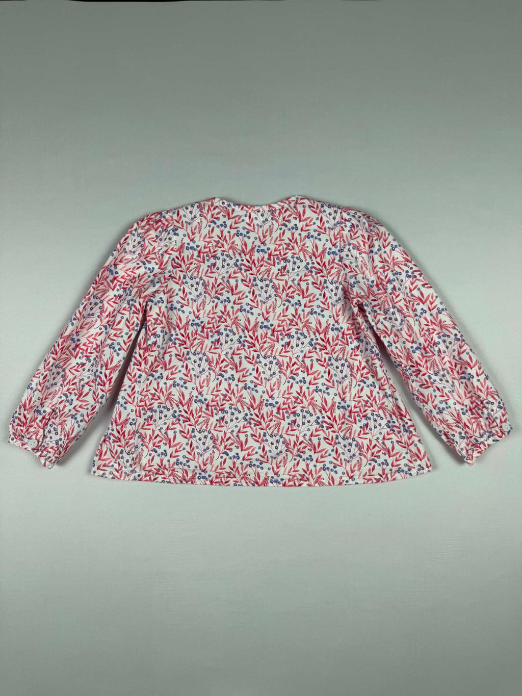 Bella Bliss Girls Botanical Print Ruffle Blouse | Size 7