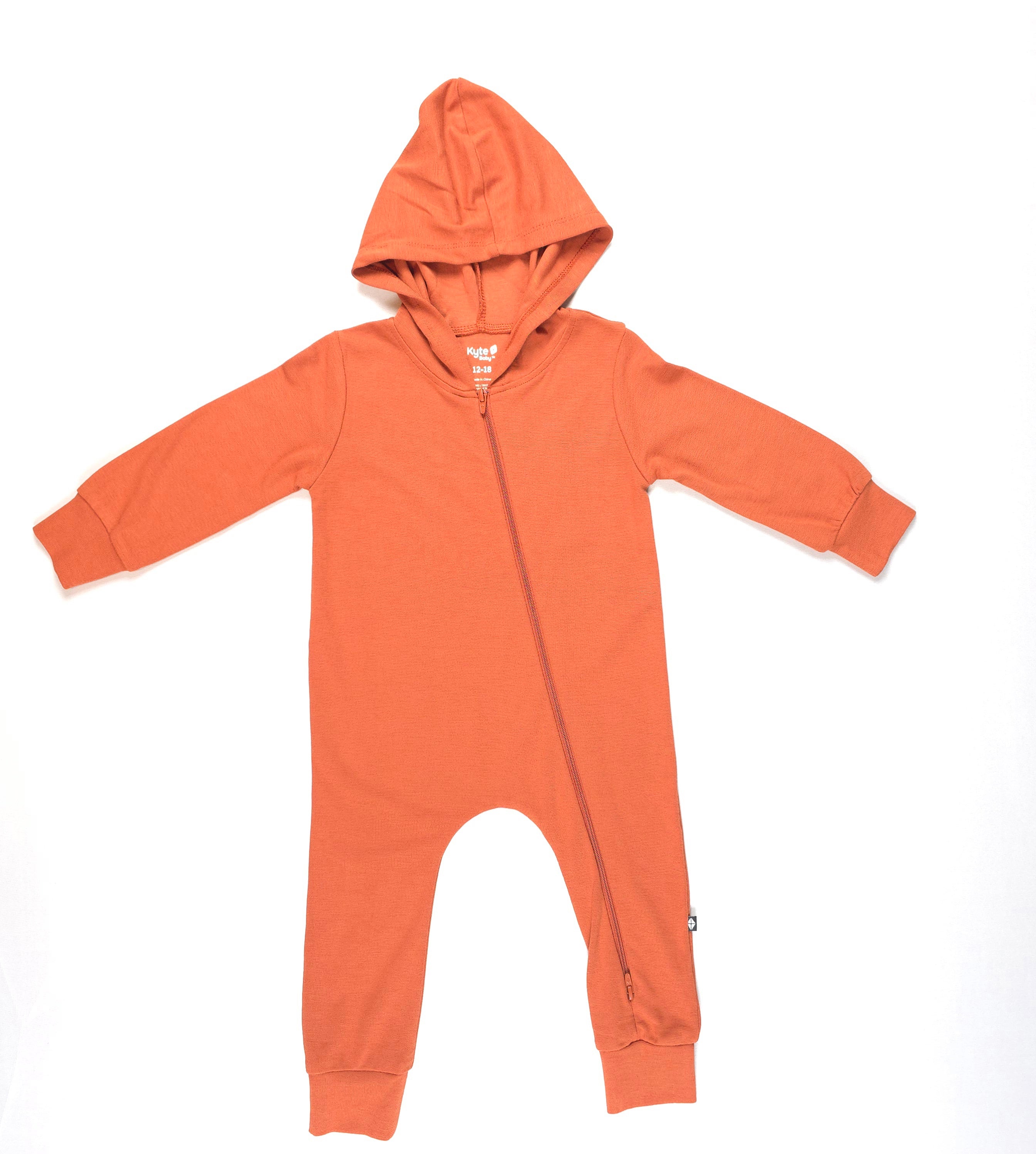 Kyte Baby Bamboo Hooded Zip Romper | 12–18 Months | New with Tags