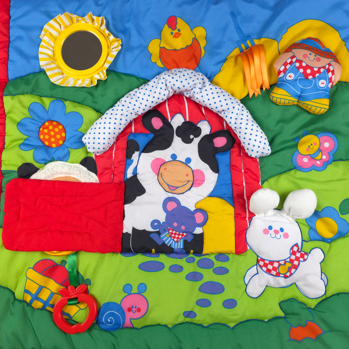 Vintage Fisher-Price Farm Activity Play Mat with Attachments | 1993