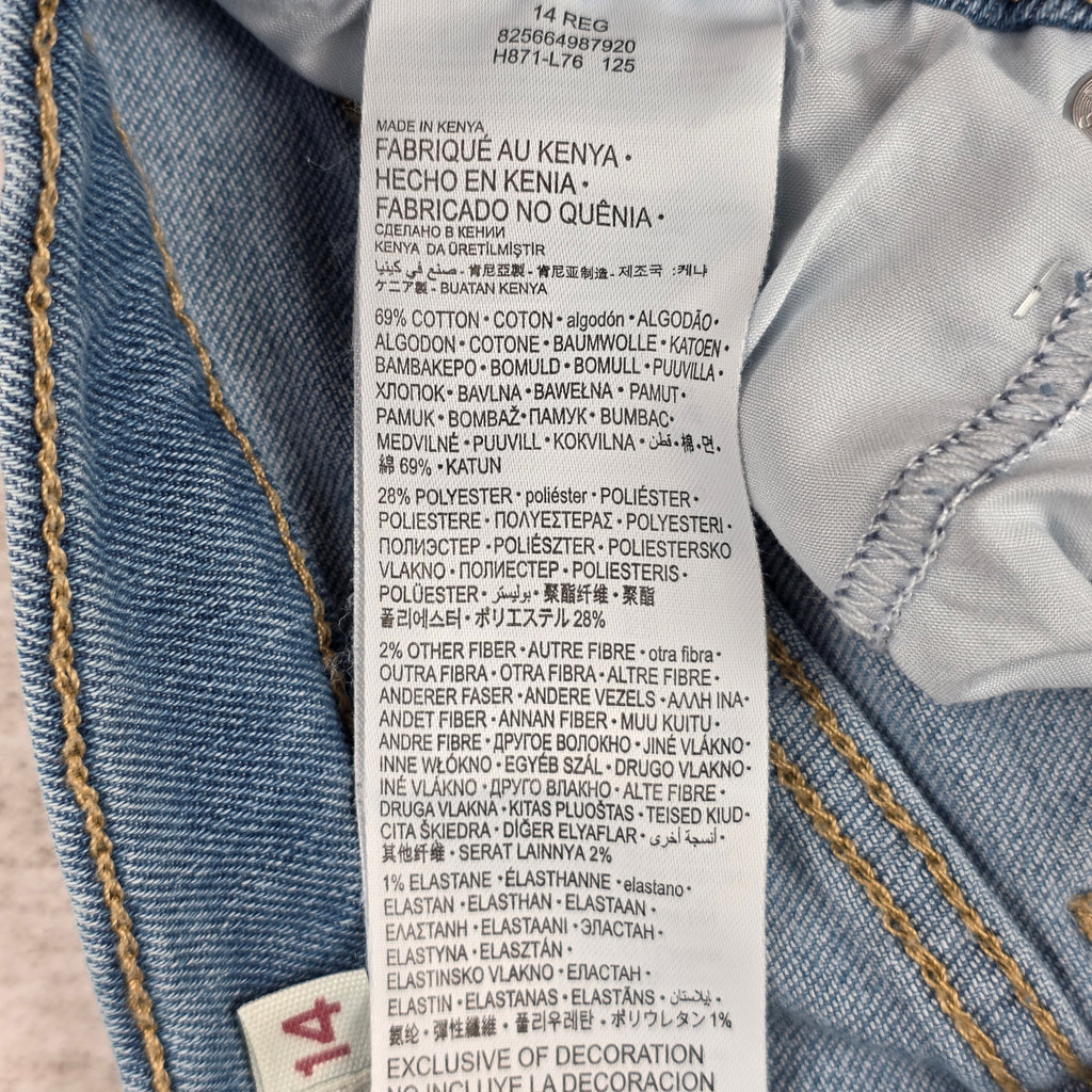 Levi's '94 Baggy Jeans Light Wash Distressed | Size 14