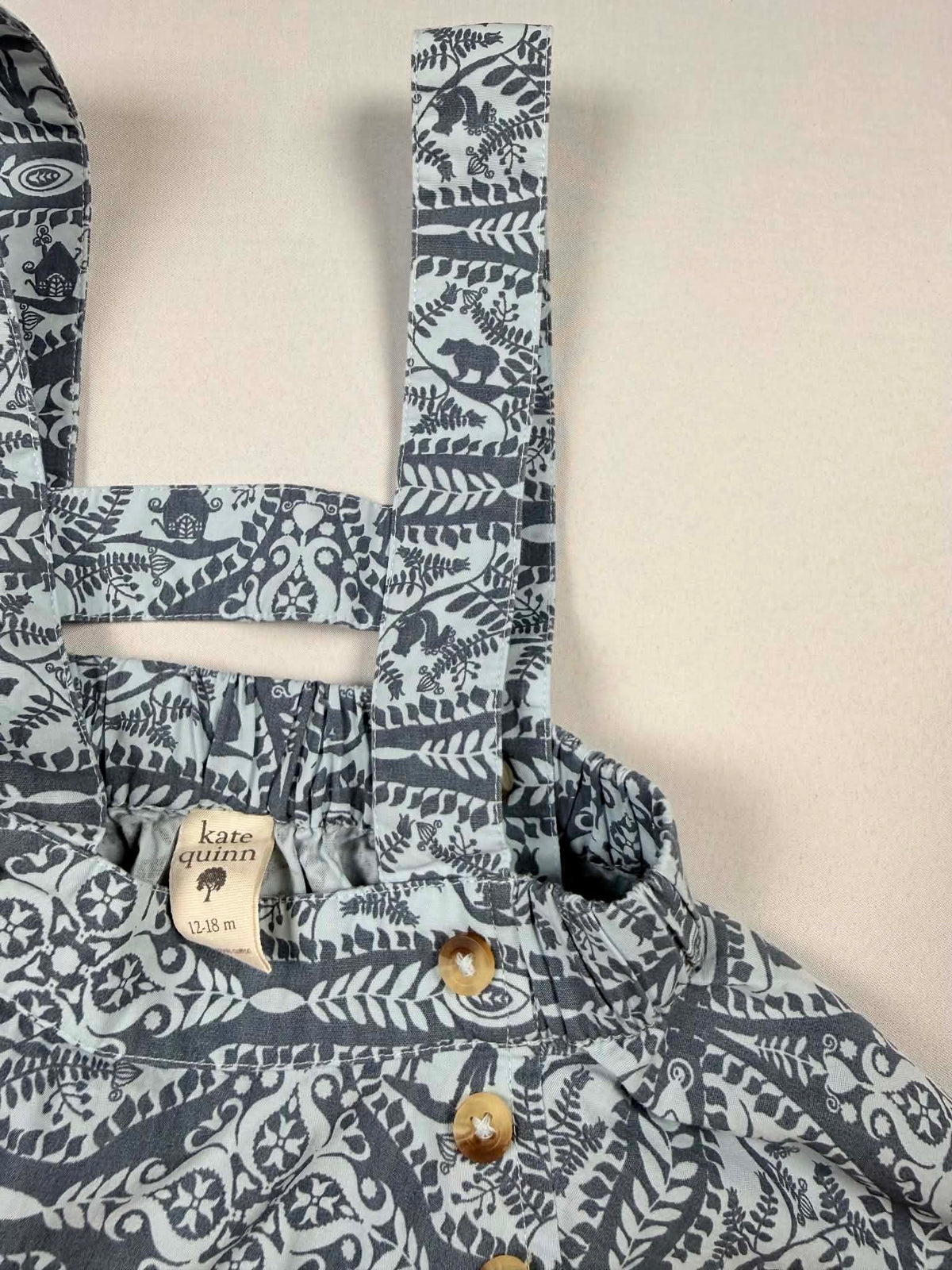 Kate Quinn Fauna Print 3-Piece Set: Suspender Skirt, Top & Headband | 12-18M | NWOT