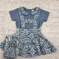 Kate Quinn Fauna Print 3-Piece Set: Suspender Skirt, Top & Headband | 12-18M | NWOT