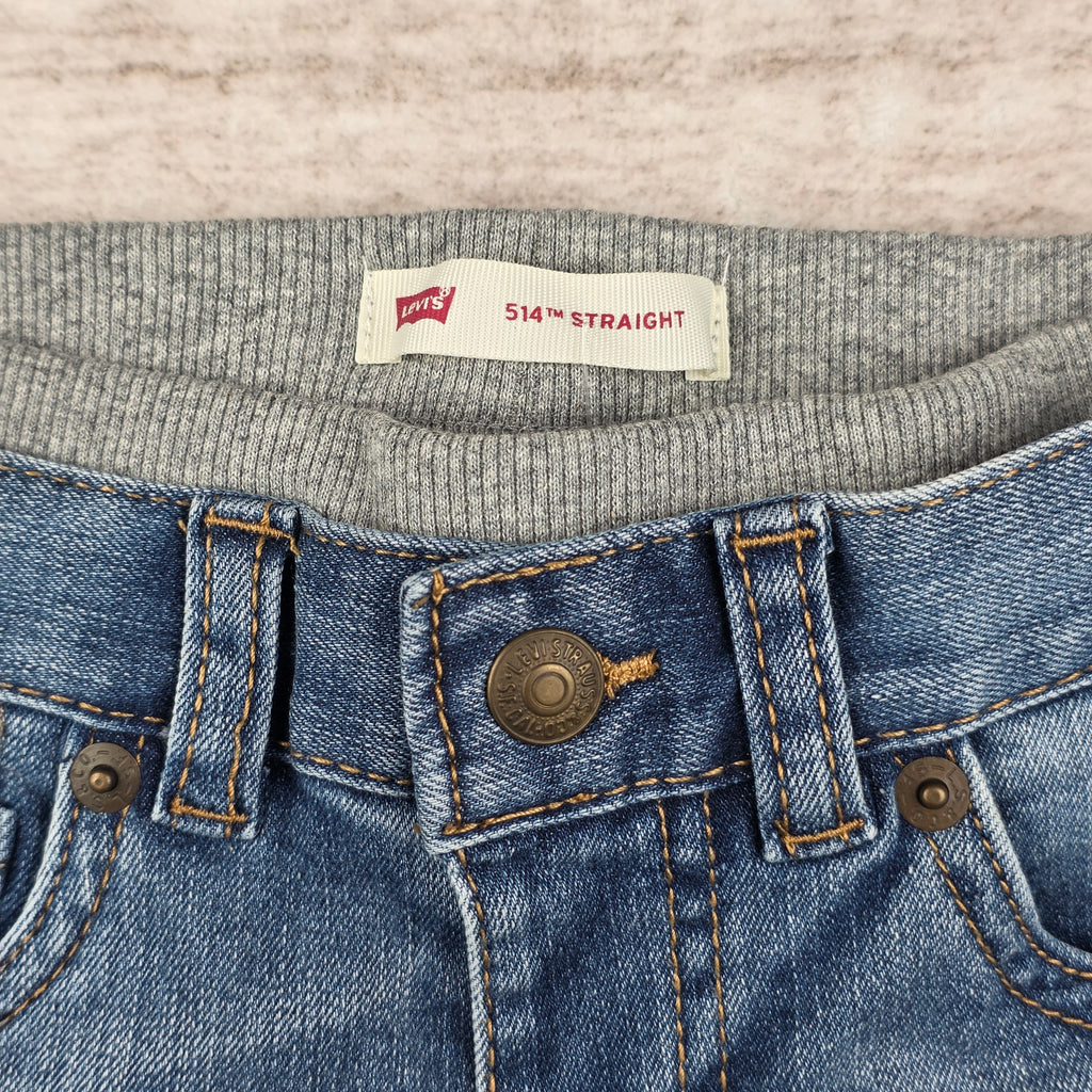 Levi's 514 Straight Pull-On Jeans Light Wash Distressed | Size 2T | NWT