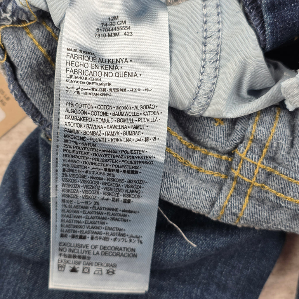 Levi's Pull-On Pant Jeans Medium Wash Distressed | 12M | NWT