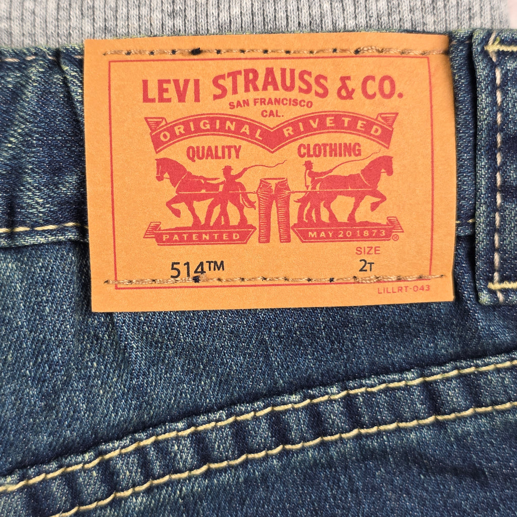 Levi's 514 Straight Pull-On Jeans Medium Wash | Size 2T | NWT