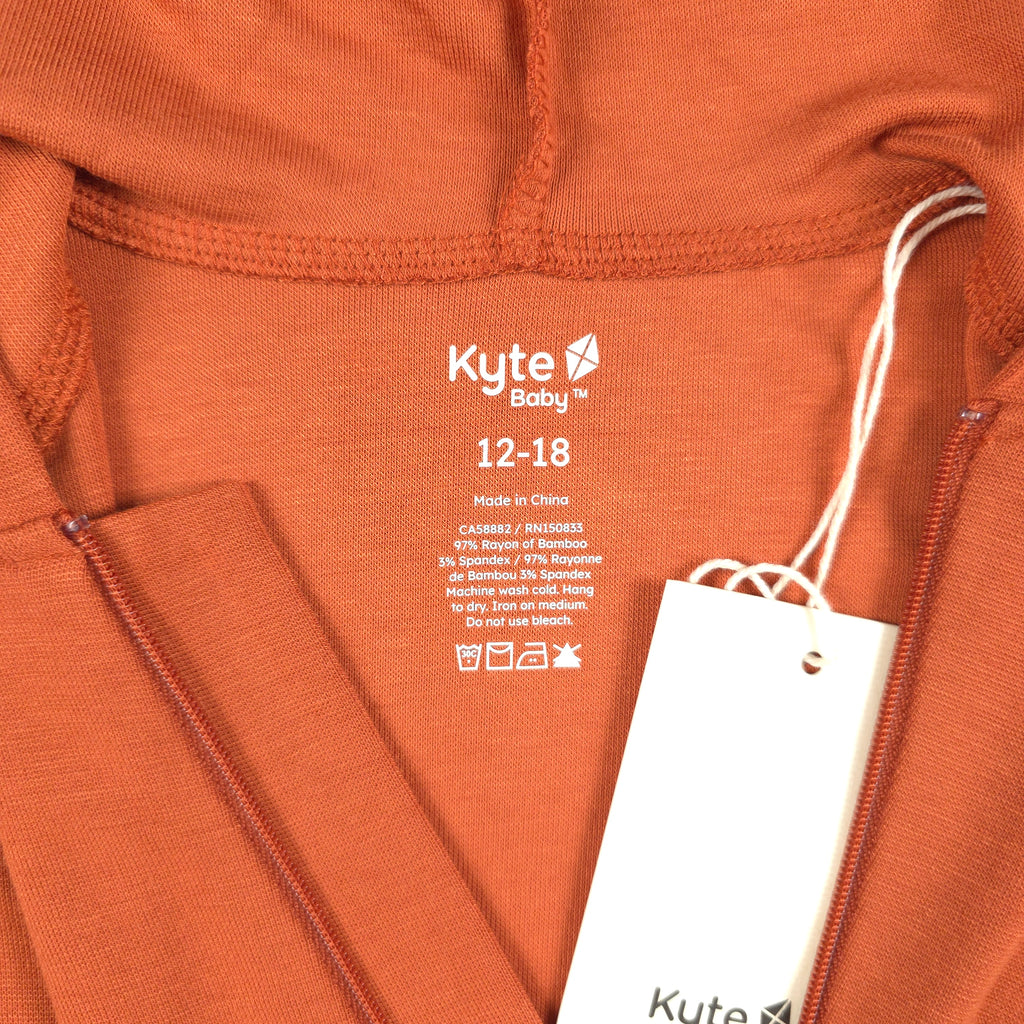 Kyte Baby Bamboo Hooded Zip Romper | 12–18 Months | New with Tags