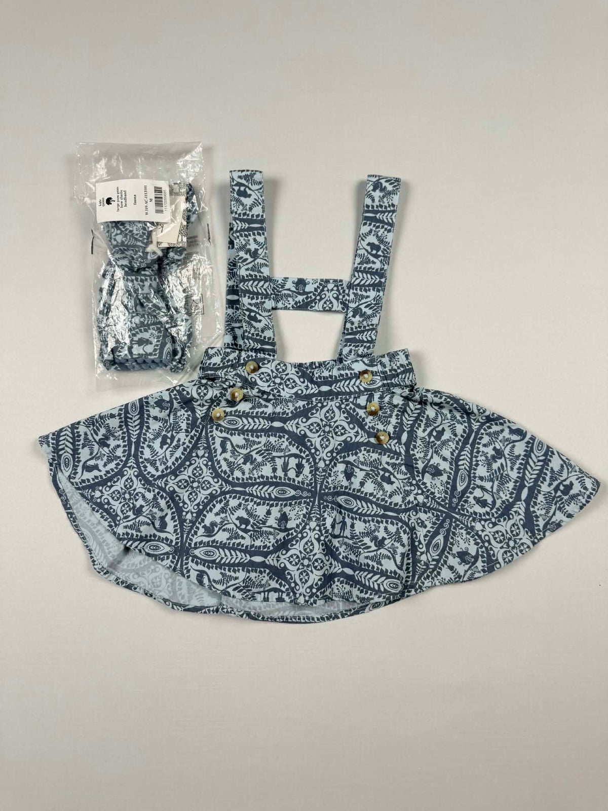 Kate Quinn Fauna Print 3-Piece Set: Suspender Skirt, Top & Headband | 12-18M | NWOT