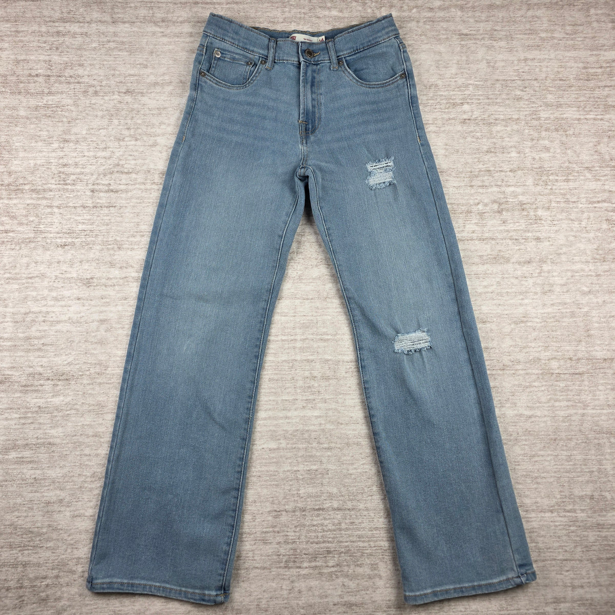Levi's '94 Baggy Jeans Light Wash Distressed | Size 14