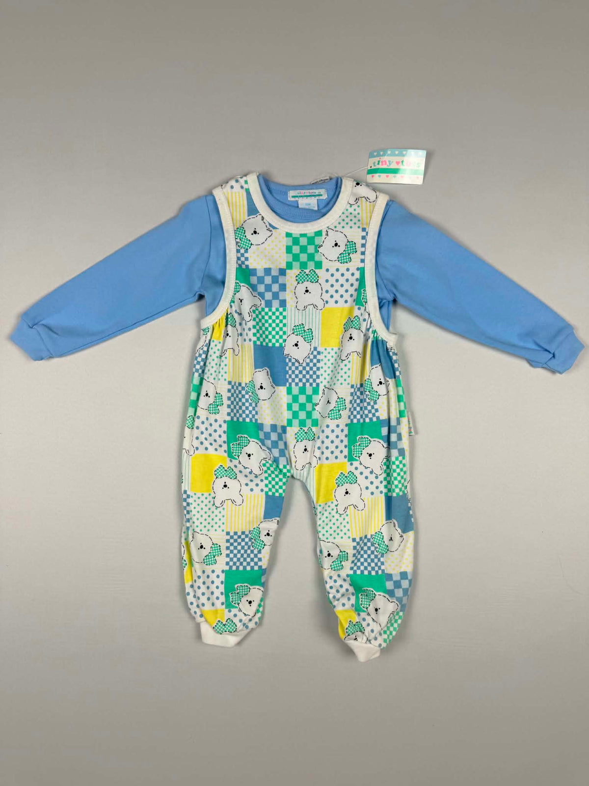 Tiny Toes Vintage Bear Patchwork 2-Piece Set | 18M | NWT