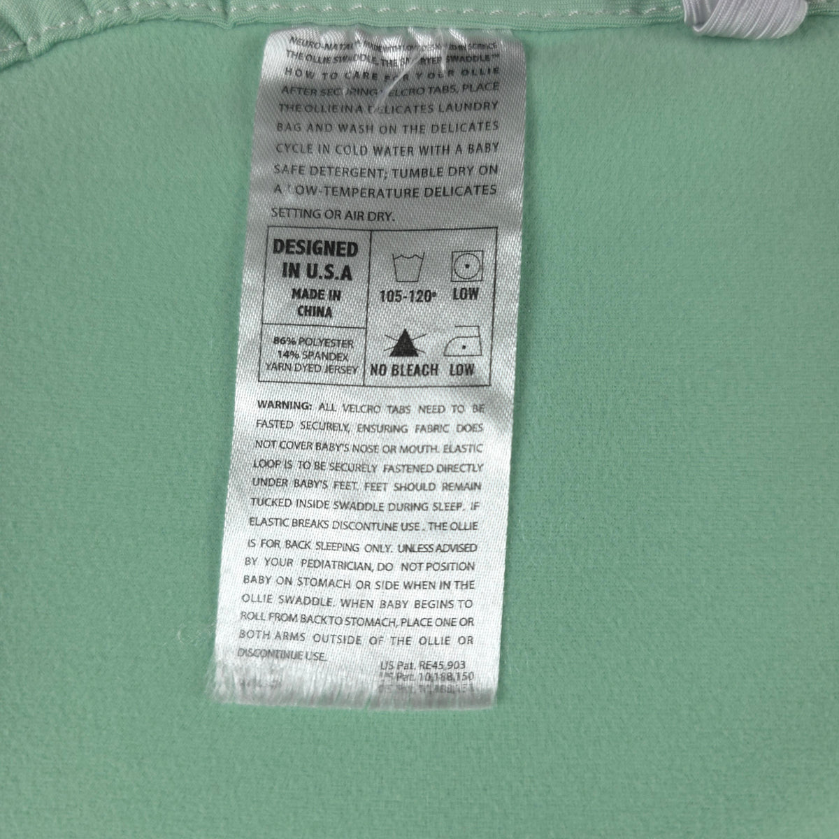 The Ollie Swaddle | Mint Green | One Size