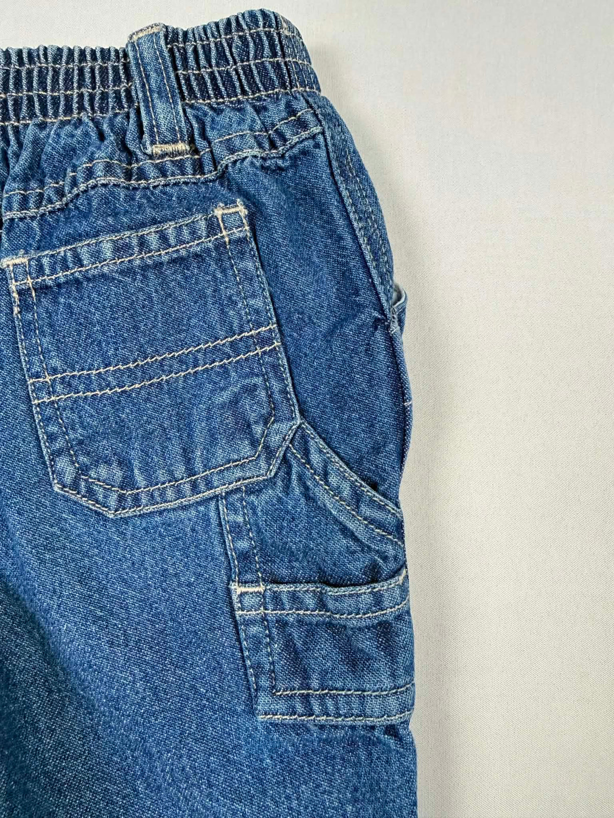 Sesame Street Vintage Baby Denim Cargo Jeans | 0-3M